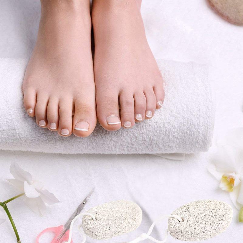 [2 Pack] Natural Pumice Stone for Feet Callus, Pinowu Lava Pedicure Tools Hard Skin Callus Remover for Feet and Hands - Foot Scrub Natural Foot File Exfoliation to Remove Dead Skin - NewNest Australia