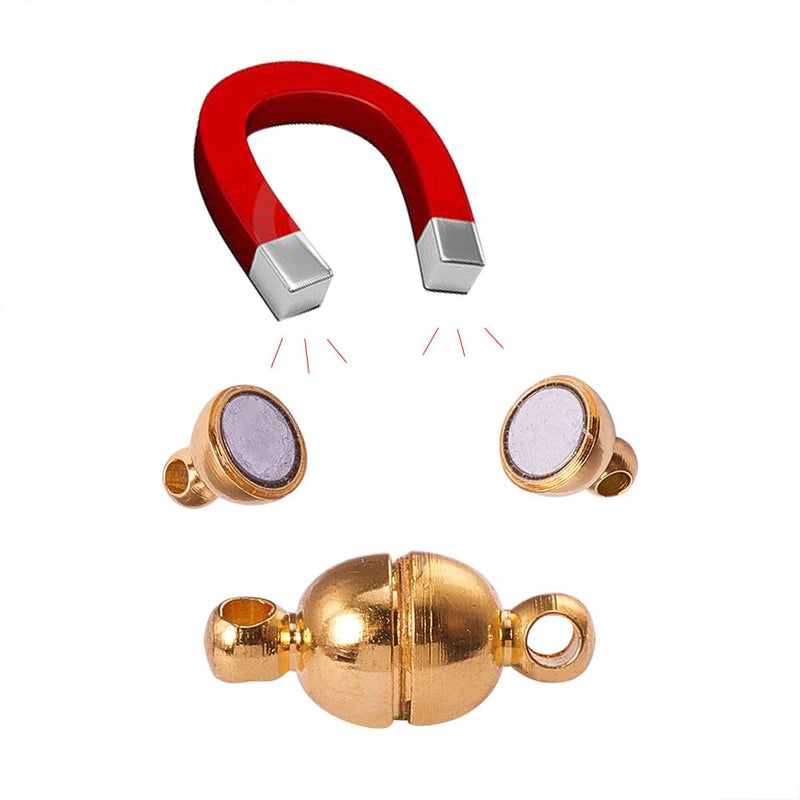 PH PandaHall 100 Sets Brass Magnetic Clasps Mixed Color Round Magnet Converter Jewelry Clasps for Bracelet Necklace Making - NewNest Australia