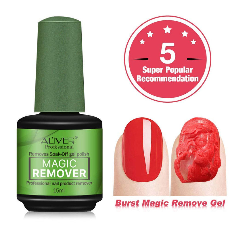 2 Pcs Magic Soak-Off Gel Nail Polish Remover, Professional Remover Nail Polish Delete Primer Acrylic Clean Degreaser For Nail Art Lacquer, Easily & Quickly (2 Pcs Nail Polish remover) - NewNest Australia