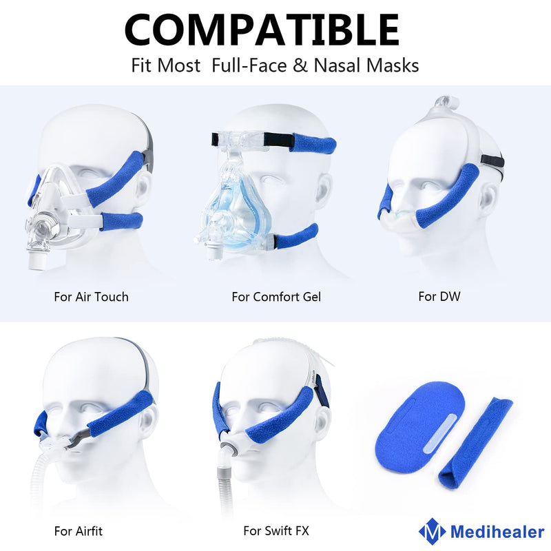 Medihealer CPAP Strap Covers-4 Pack Headgear Strap Cover Compatible with DW Headgear,Comfort CPAP Pads Strap Covers for Airfit P10 Strap|No Irri-tation&No Red Marks. - NewNest Australia