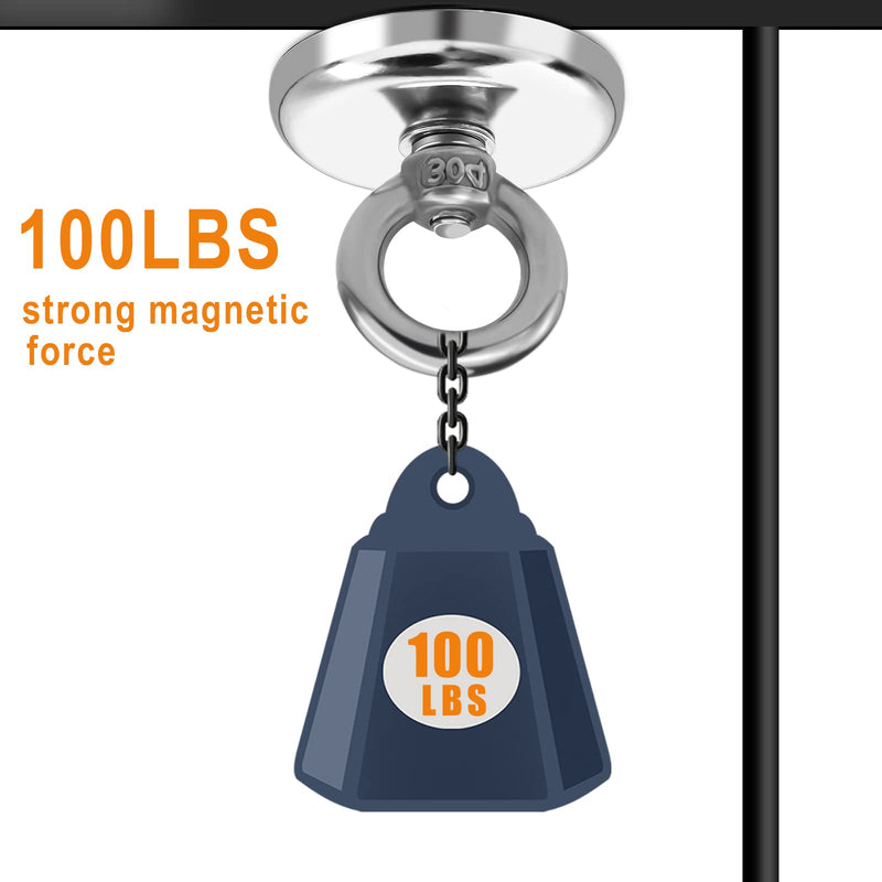 DIYMAG Magnetic Hooks, 100 lbs Heavy Duty Rare Earth Neodymium Magnet Hooks with Countersunk Hole Eyebolt for Home, Kitchen, Workplace, Office and Garage, Pack of 6 100lbs Magnetic Hooks-6P - NewNest Australia