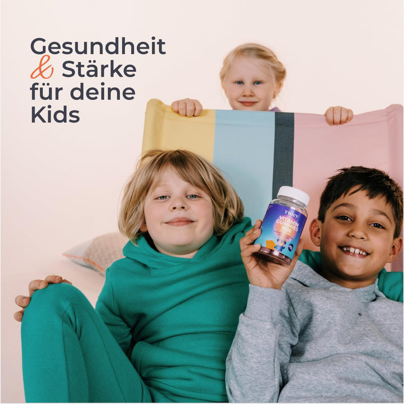 Yuicy Kids Multivitamin Gummy Bears - High Dose Vitamins For Children For A Strong Immune System From 2 Years Vegan, With Calcium, Vitamin C And 6 Other Nutrients. Made In Germany. Pack Of 60 - NewNest Australia