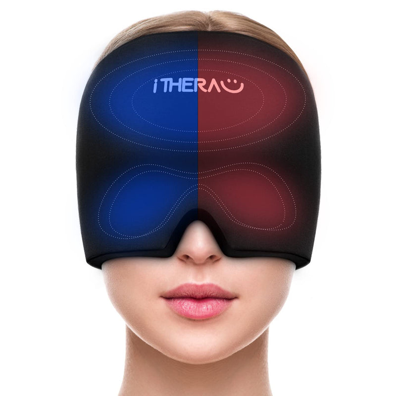 Ithearu Migraine Mask Gel Cooling Hat Migraine Cooling Pad Headache & Migraine Hat Sleeping Mask Women Cold Therapy Cap Migraine Relief Stretchy Migraine Headache Hat 2022 New Migraine Relief Cap - NewNest Australia