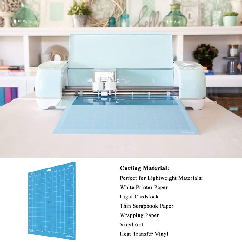 EVISWIY Variety Mats for Cricut Explore Air 2/Air/One/Maker StandardGrip/LightGrip/StrongGrip/FrabricGrip Multiple Adhesive Sticky Green Blue Purple Pink Cricket 12x12 Cutting Mats for Cricut 5 Pack Style 1 - NewNest Australia