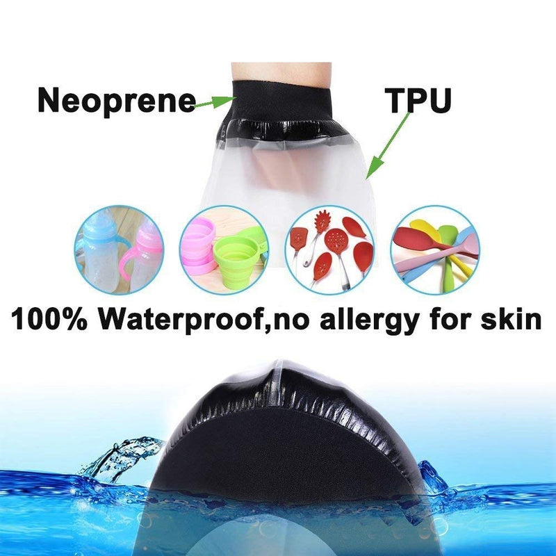 Adult Waterproof TPU Shower and Bath Bandage and Cast Protector for Knees, Waterproof Protection Against Broken Knees, Burns 100% Reusable - NewNest Australia