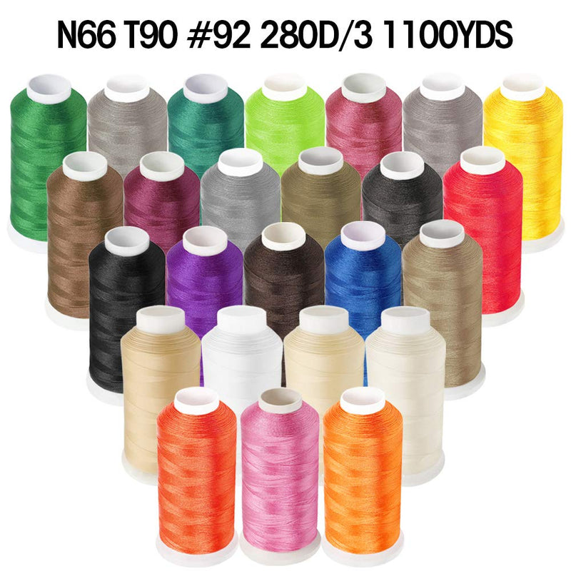 Desirable Life Bonded Nylon N66 Sewing Thread 1100 Yards Size #92 T90 280D/3 for Leather Denim Hand Machine Craft Shoe Bag Repairing Extra Strong Heavy Duty High Temperature Resistant Waterproof Army Green - NewNest Australia