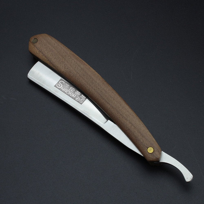 Men's Shaving Brush Razor with Box Manual Classic Wood Handle Barber Razor (Brown) - NewNest Australia