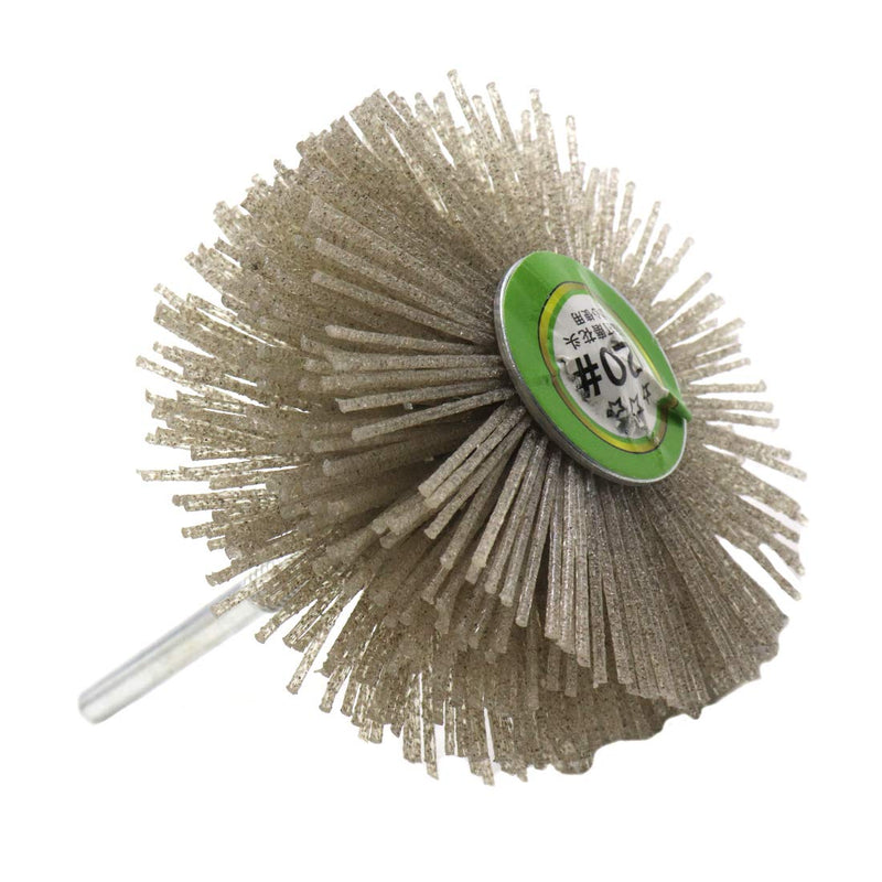 Sydien 2Pcs 120 Grits Abrasive Nylon Wheel Brush Woodwork Polish Grinder with 6mm/0.24inch Shank 120 Grit - NewNest Australia