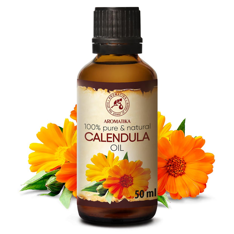 Marigold Oil 50Ml - Calendula Oil - 100% Pure - Calendula Oil - Base Oil - Calendula Officinalis - Marigold Oil For Face - Nails - Hands - For Beauty - Massage - Cosmetics - Body Care - NewNest Australia
