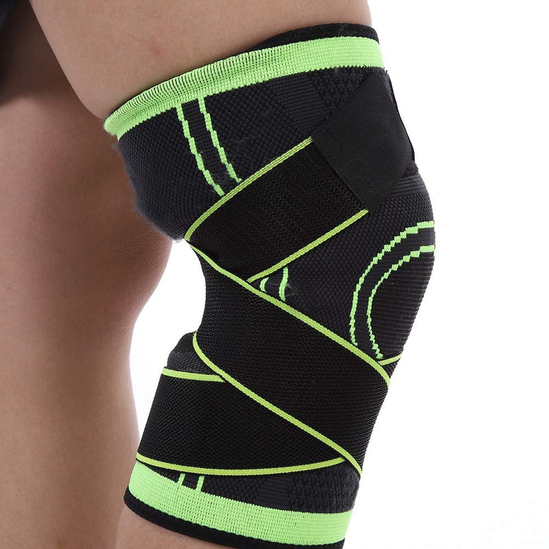 Knee Support Compression - Against Arthritis, Joint Pain, Meniscus Pain, Recovery, Fitness, Sports, Basketball, Running, Skiing - Breathable, Skin-Friendly, Stretchy And Durable (M-Green) - NewNest Australia