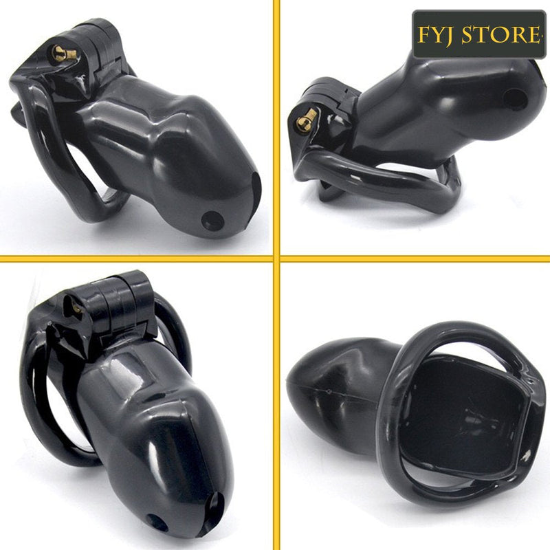 FYJENNICC 2Magiclockers Lightweight Premium Resin Chastity Device Male Cock Rings with Discreet Packing (Large, Black) Large - NewNest Australia