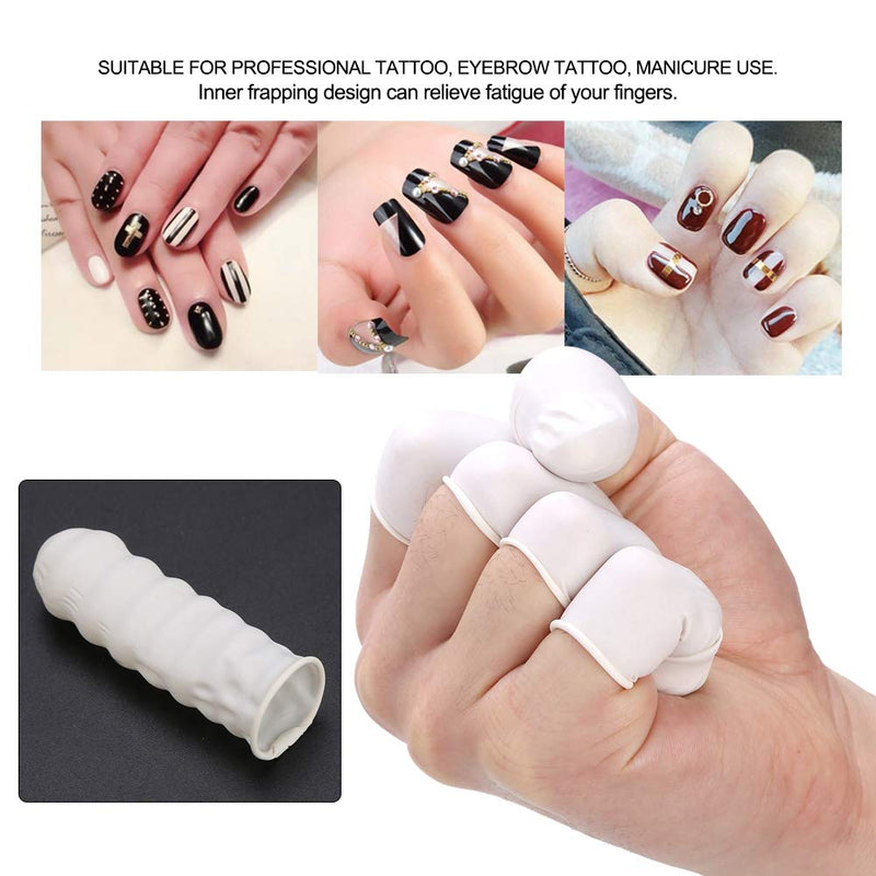 300pcs Disposable Latex Finger Cots Anti Static Finger Protective Cots for Tattoo Makeup Nail Art Foot Massage Lip Bleaching - NewNest Australia