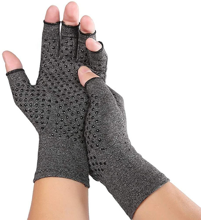 3 Pairs Arthritis Gloves, Pressure Gloves Breathable, Relieve Joint Pain, rheumatoid, arthritis, swelling and tendonitis pain relief, Provide Support and Warmth (With Silicone Dots) (MEDIUM) medium - NewNest Australia