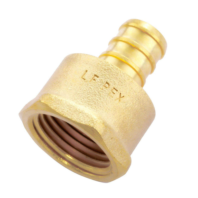 Litorange Lead Free Brass 1/2" x 1/2 inch NPT 4 Pack PEX Female Adapter Threaded Barb Crimp Fitting Female 4 Pack - NewNest Australia