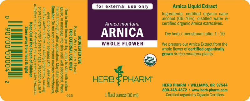 Herb Pharm Certified Organic Oil, Arnica, 1 Fl Oz 1 Fl Oz (Pack of 1) - NewNest Australia