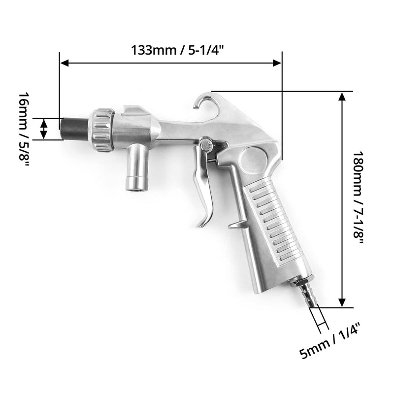QWORK Sand Blaster Gun Kit, with 4 PCS Ceramic Nozzles, for Sandblaster - NewNest Australia