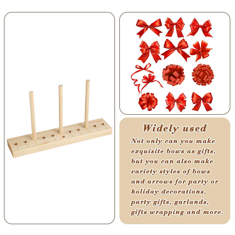 Karsspor Bow Maker Bow Making Tool for Ribbon, Wooden Wreath Bow Maker for Making Gift Bows, Wrist Corsages, Party Decorations, Hair Bows, Holiday Wreaths(with Instructions) - NewNest Australia
