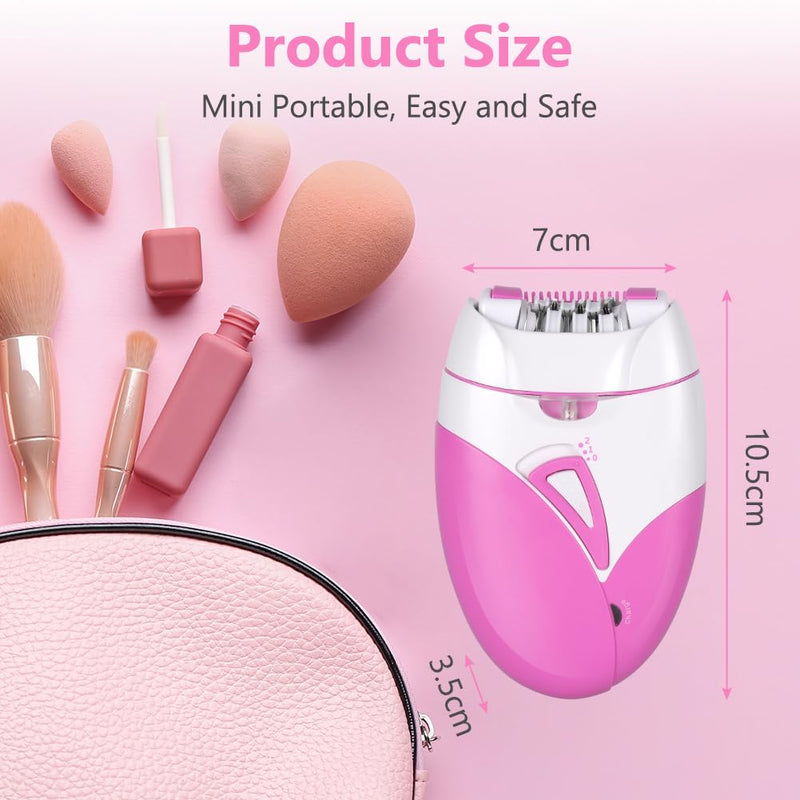 Uraqt Women'S Epilator, Epilator For Hair Removal With Massage Rollers, Gentle Long-Lasting Epilator Women'S Razor, Razor Attachments For Body, Peeling, Cleaning, Bag, Gift For Woman (Pink) Pink - NewNest Australia