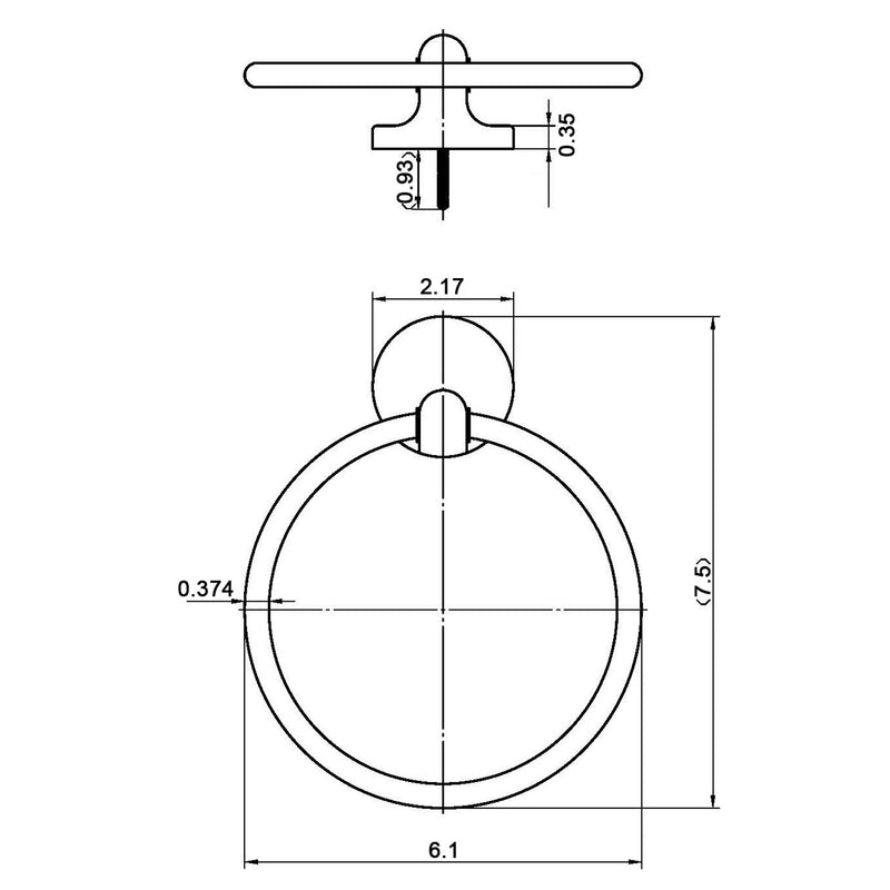 Laguna Brass Bathroom Accessories Towel Ring, Chrome Finish - NewNest Australia