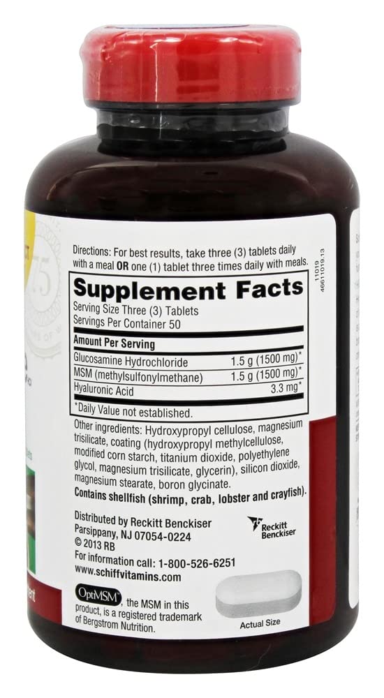 Schiff Glucosamine Plus MSM 1500 mg, 150 Count - NewNest Australia