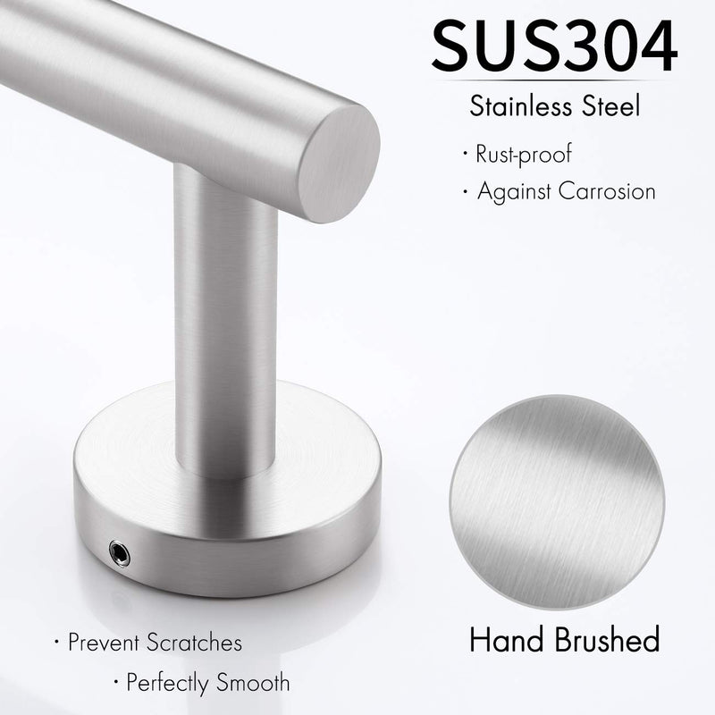 KES 12 Inches Hand Towel Bar Bathroom Towel Holder Kitchen Dish Cloth Hanger No Drill SUS304 Stainless Steel RUSTPROOF Wall Mount Brushed Steel, A2000S30DG-2 12 Inch - NewNest Australia