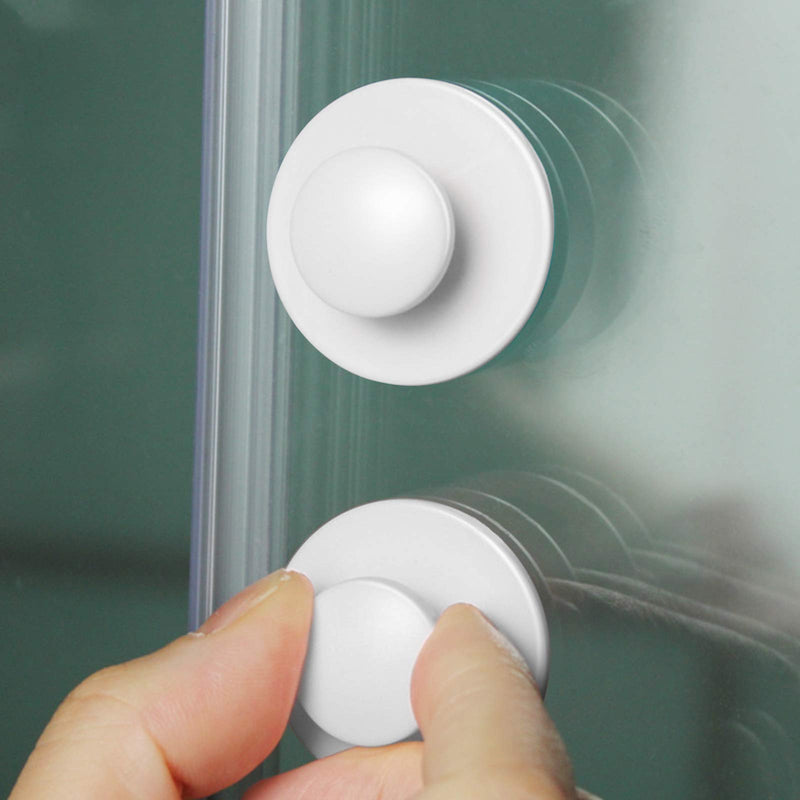 MOROBOR Self-Adhesive Handles,20pcs Plastic Round Drawer Knobs Instant Cabinet Handle Stick-on Handles Cupboard Knobs Without Drill Handle for Kitchen Bathroom Mirror Doors(White) White - NewNest Australia
