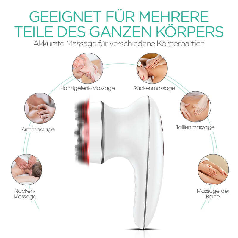 Voyor Massager Anti Cellulite Massage Device For Face Neck Shoulder Back Feet Foot Bath With 3 Multi Function Heads Facial Cleansing Brush Ipx7 Waterproof & Rechargeable - NewNest Australia