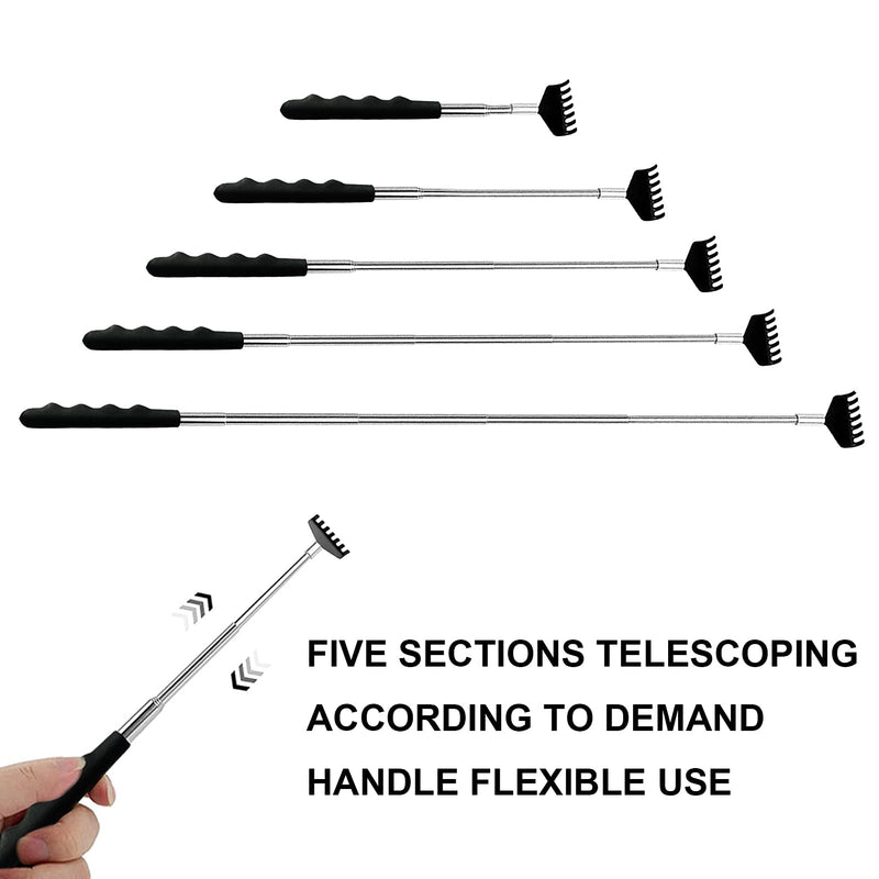 Yexixsr 3 Pack Extendable Back Scratcher Portable Telescopic Back Massager Back Scratchers for Men Women Kids Adults, Back Scratching Tool with Rubber Handles - NewNest Australia