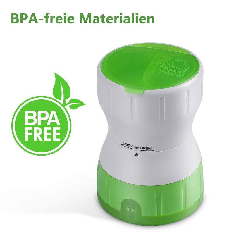 Opret Tablet Mortar With Deposit Compartment, Rotating Tablets Crushing Mortar, Multifunctional Ceramic Tablet Chopper Bottle Pill Mortar Mortar Pill Crusher Grinder - NewNest Australia