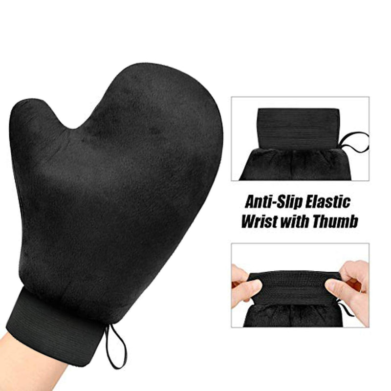 4 in 1 Self Tanning Mitt Applicator Kit with 2 Size Self Tanning Mitt Applicator,Tanning lotion applicator for back,Exfoliating Gloves for your self tanning. - NewNest Australia