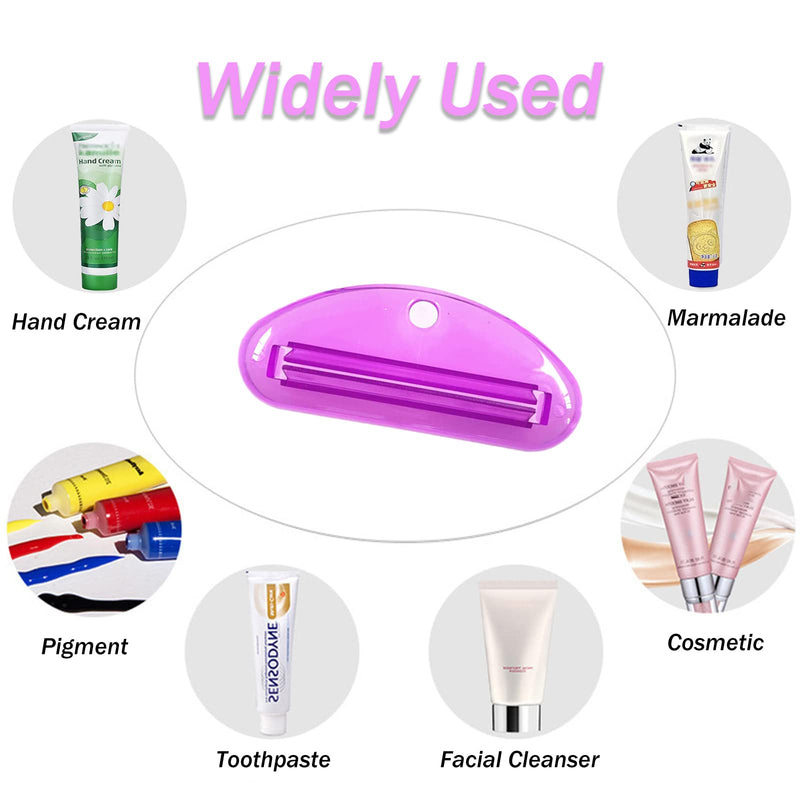 Toothpaste Tube Squeezer,4 Pcs Toothpaste Squeezer Dispenser,Plastic Toothpaste Clips Tube Squeeze,Convenient Tube Squeezer,for Toothpaste Hand Cream Paint Tube Cosmetics Transparent Color - NewNest Australia