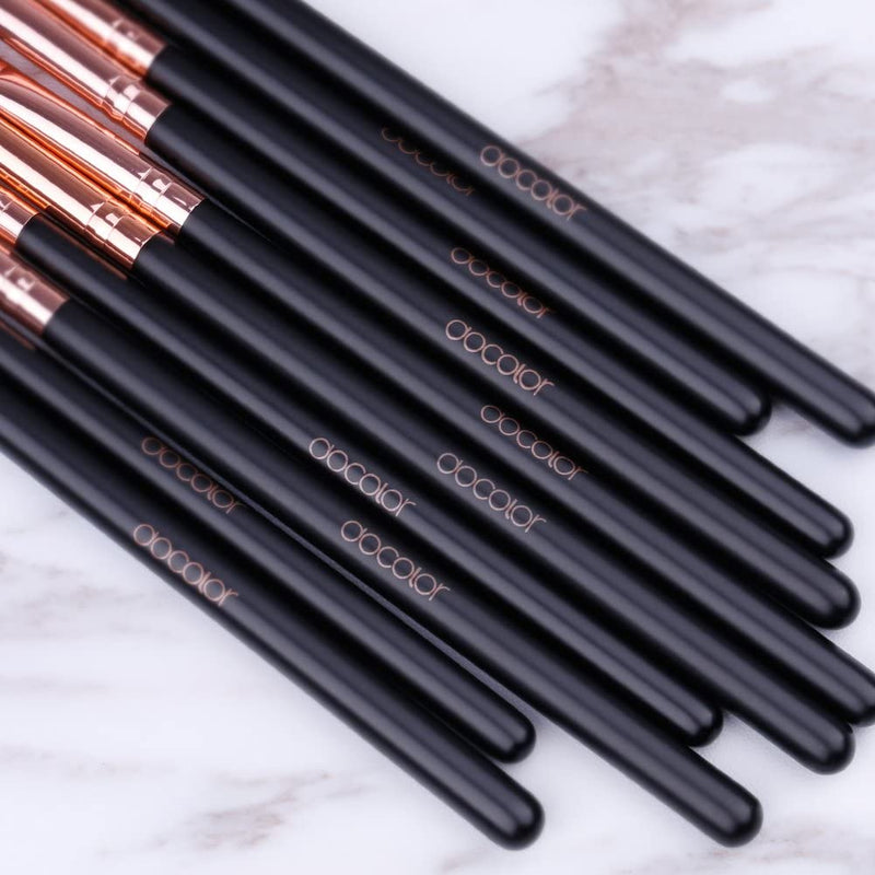 Docolor Fluffy Eyeshadow Brushes Set 10 Pcs Eye Makeup Brushes Professional Soft Eyeshadow Brush Rose Gold Makeup Brushes Eyeshadow Blending for Eyeliner, Eyelash, Eyebrow, Shading & Blending - NewNest Australia