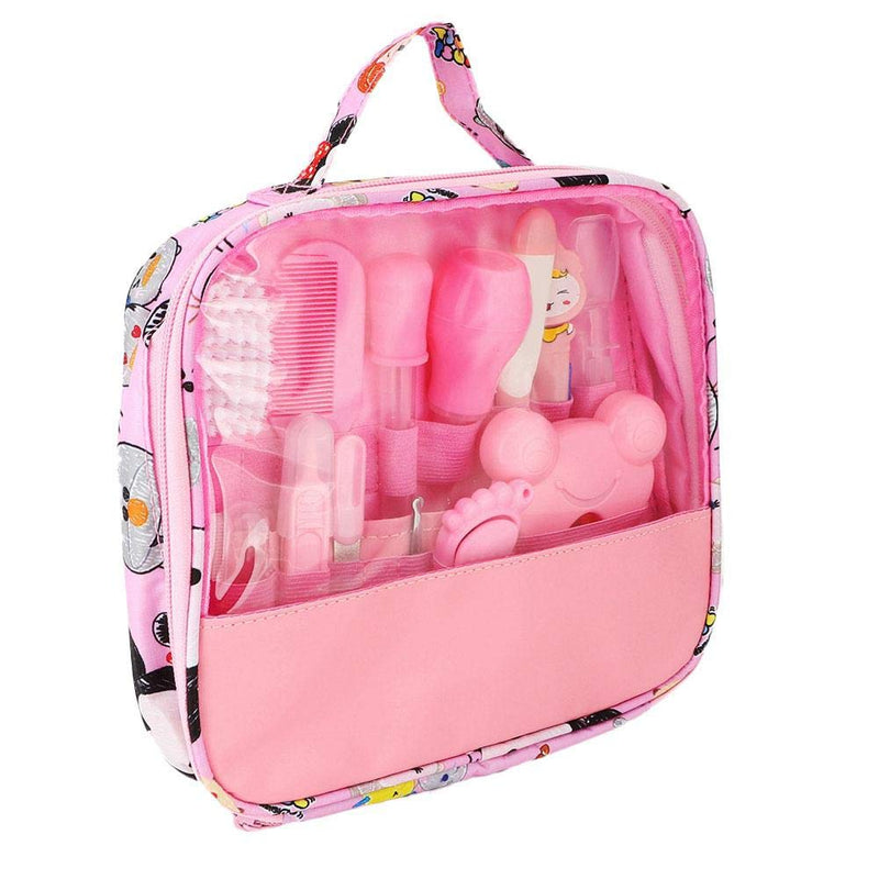 Baby Nail Care Kit, 13PCS Deluxe Health and Grooming Kit Nail Care Set Personal Daily Cleaning Care Tool Bag for Infants Newborns Kids Boys and Girls(Pink) - NewNest Australia