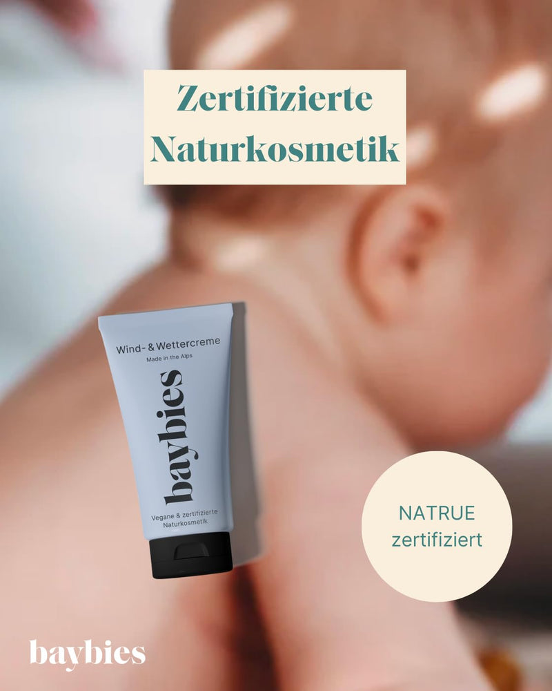 BAYBIES wind and weather cream 50 ml, protects against cold and wet, baby cream for sensitive baby skin, vegan & natural certified, developed with a pharmacist - NewNest Australia
