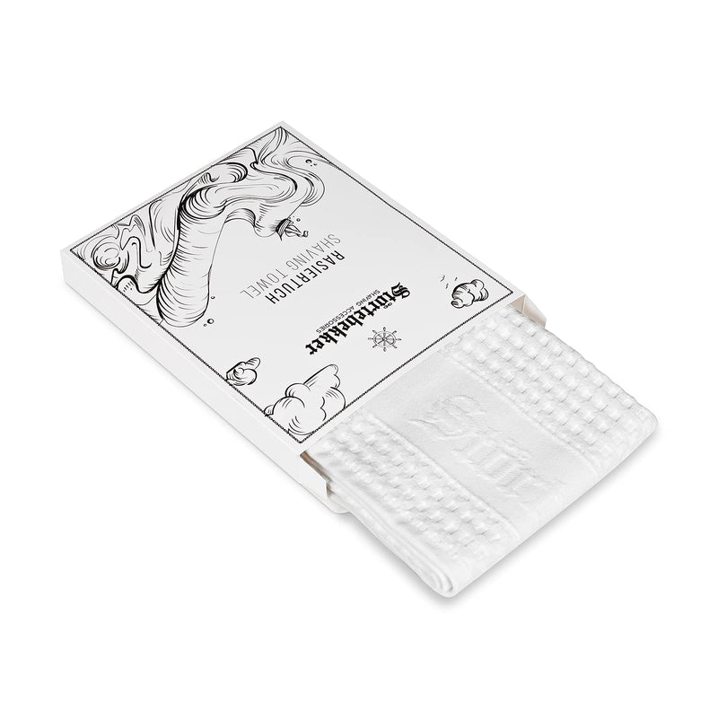 Störtebekker premium shaving towel made of 100% cotton - Made in Germany - towel with hanging tab - high-quality border - towel for shaving - NewNest Australia