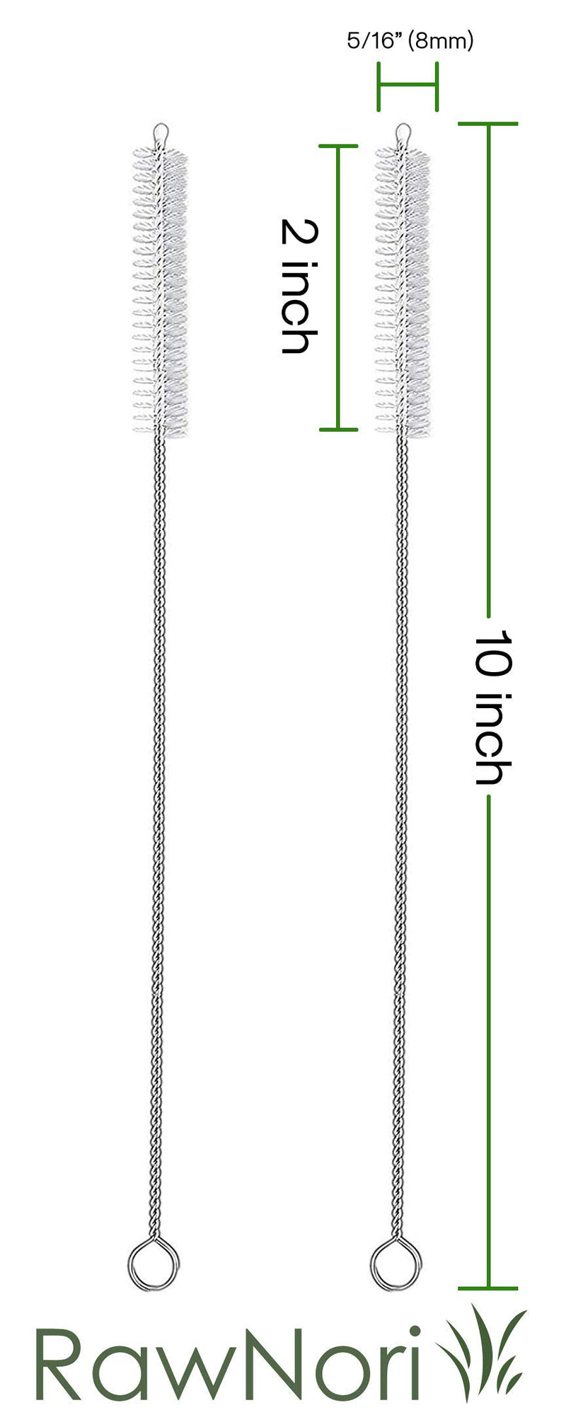 2 Drinking Straw Cleaning Brush Long - Bristle Cleaner for Stainless Steel Drink Straws Heavy Duty Brushes for Washing Glass Silicone Metal Straws Tea Pot Spout Mini Micro Bottle - NewNest Australia