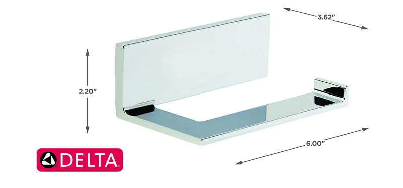 Delta Faucet 77750 Vero Toilet Paper Holder, 3.63 x 6.00 x 2.21 inches, Polished Chrome - NewNest Australia