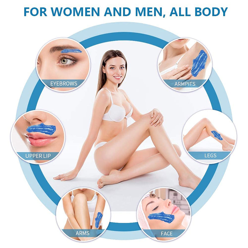 Hard Wax Beans Waxing Beads, Wax Hair Removal 400 G Wax Beads & 10 Pieces Applicator Sticks, Waxing Kit For Bikini Zone Eyebrows Brazilian, Painless At Home For Men And Women (4 X 100 G) - NewNest Australia