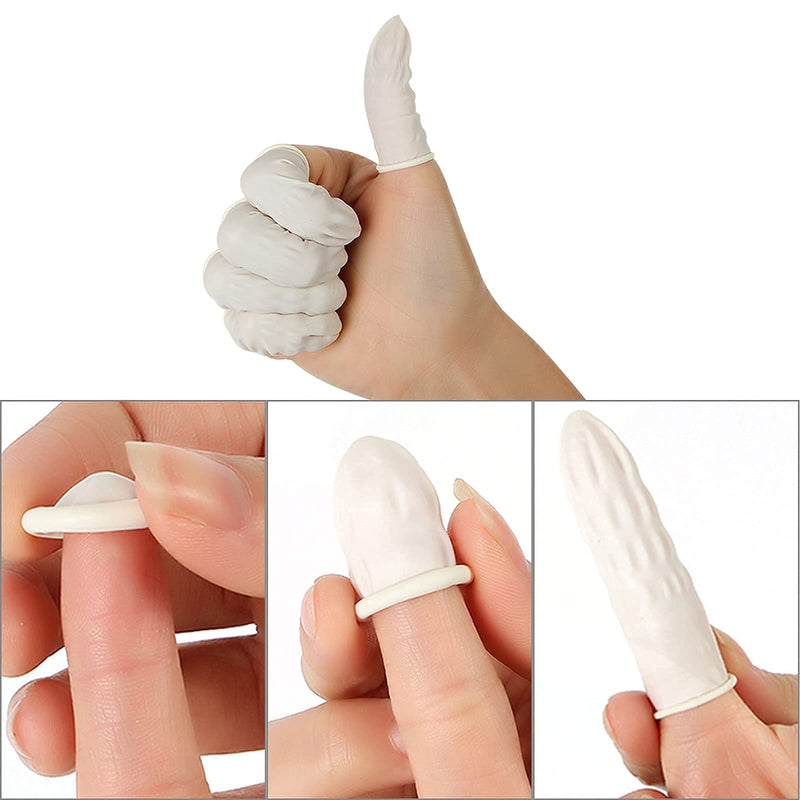 400 Count Latex Finger Cots Medium Fingertip Gloves Disposable Finger Rubber Tips Protector Anti-Static Medium (Pack of 400) - NewNest Australia