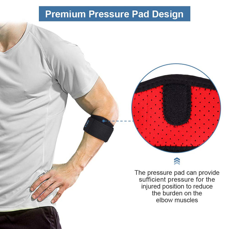 Bandage Elbow Support For Tendonitis, Golfer'S Elbow Brace, Tennis Elbow Support With Compression Pad And Extended Elastic Band For Stretching, Tennis, Golfer'S Elbow, - NewNest Australia