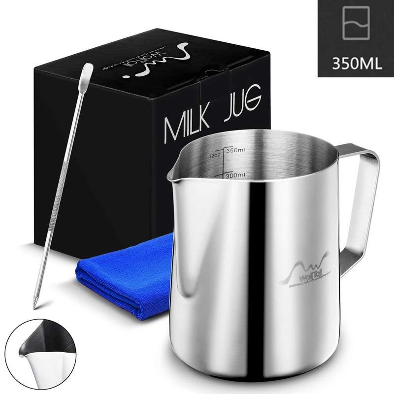 Stainless Steel Milk Frothing Pitcher 350ml Milk Coffee Cappuccino Latte Barista Jug Pitcher - NewNest Australia