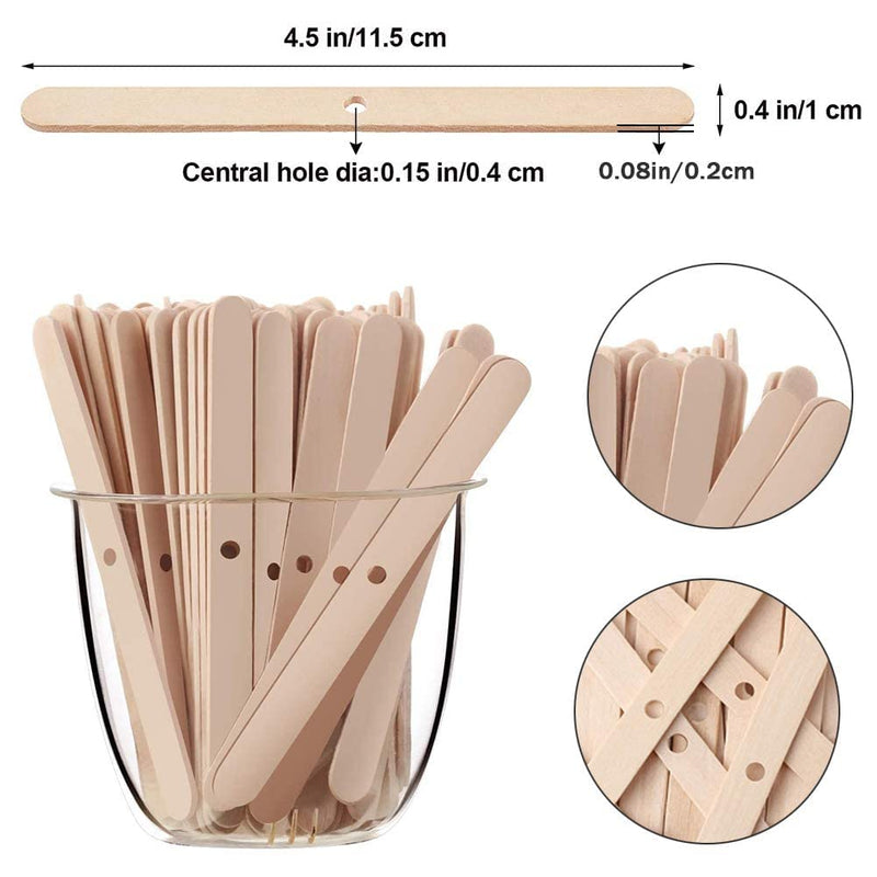 Wooden Candle Wick Holders Pack of 150pcs Wick Centering Devices Candle Wick Bars for Candle Making … (4.5inch - 150pcs) 4.5inch - 150pcs - NewNest Australia