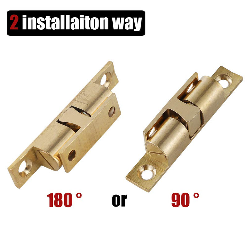 JQK Cabinet Door Catch, Closet Ball Tension Latch, Solid Brass 4 Pack 70mm, HBC200-P4 - NewNest Australia