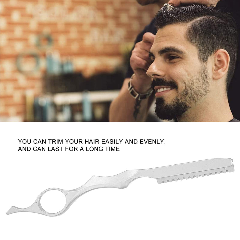 Hair Thinning Knife Feather Safety Razor Knife Comb Hair Styling Cutter Hair Cutting Aid Clip, Hair Trimmer, Hair Texture, Stainless Steel For Salon At Home, For Women For Men (Silver) - NewNest Australia