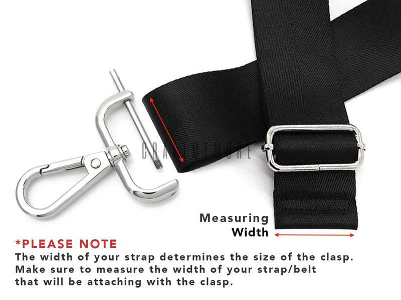 CRAFTMEMORE 2pcs Detachable Snap Hook Swivel Clasp with Screw Bar Bag Strap Hardware Replacement (1 Inch, Brushed Brass) 1 Inch - NewNest Australia