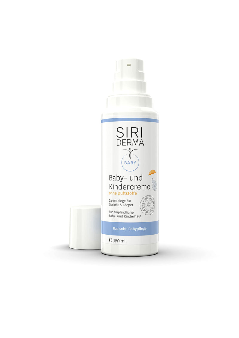 SIRIDERMA Basic baby and children's cream | Fragrance free | Skin care for sensitive, dry and flaky skin | Also for baby acne (150ml) 150ml - NewNest Australia