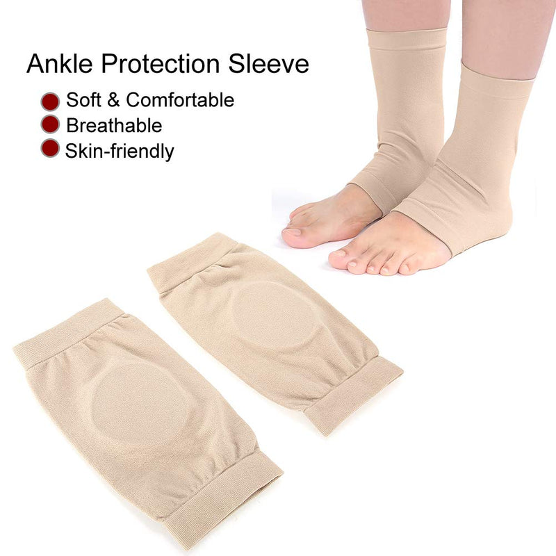 Ankle Support Compression Support Sleeves Soft Elastic Ankle Protective Silicone Protective Pad Breathable Foot Heel Crack Sock For Skate Shoes & Boots Pain & Discomfort - NewNest Australia
