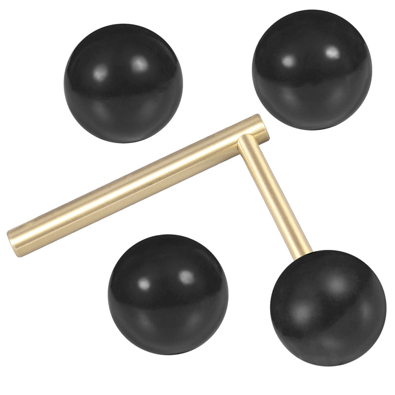 rockcloud 2 Pcs Crystal Stone L Shape Curtain Holdbacks for Wall, Curtain Tiebacks for Drapes Wall Mounted Hooks for Home Office Decor, Obsidian Black - NewNest Australia