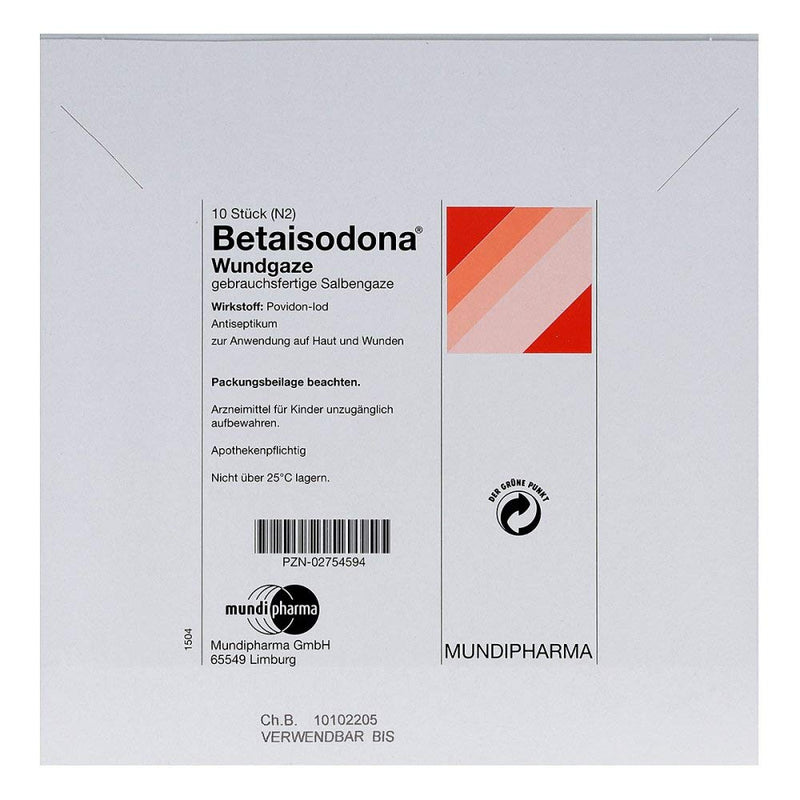 BETAISODONA wound gauze 10x10 cm 10 pieces - NewNest Australia
