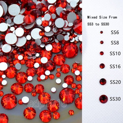 AD Beads 1440 Pieces Mixed Size Glue on Quality Glass Flatback Rhinestones Round Crystal Gems ( 17 Amethyst ) Amethyst 17 - NewNest Australia